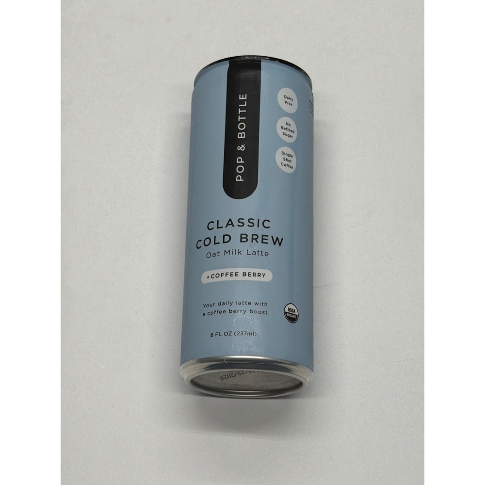 Pop & Bottle Classic‎ Cold Brew Oat Milk Latte Coffee Berry 8 Fl Oz Can